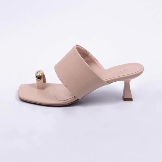 Seven - Tamanco Feminino Aplicação de Tira Nude