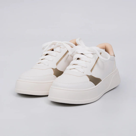 Cannes - Tênis Feminino Branco/Dourado